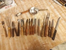 Grande Set Posate Vintage Piu Acciarino E Pentolino Raro 19 Pezzi