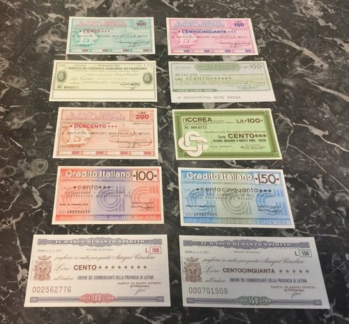 Lotto di mini assegni - di,