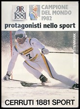 1980ca * Manifesto Poster Originale "CERRUTI Sport - Stenmark, Campione del Mond