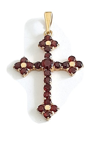 Croce vintage con - granati,, in