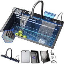 Lavello da cucina sottopiano Acciaio inox LED Lavelli da cucina multifunzionali