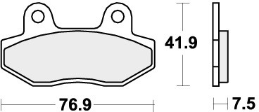 Pastiglie freno anteriori sbs - pastiglie,