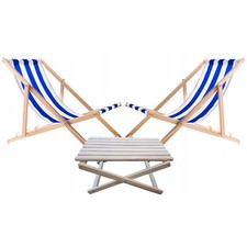 Set di 2 lettini e tavolino da