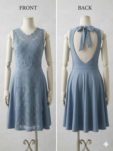 Abito elegante azzurro polvere