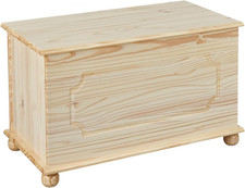 Panca Contenitore, in Pino Massello Color Naturale, Cm 89X47X53