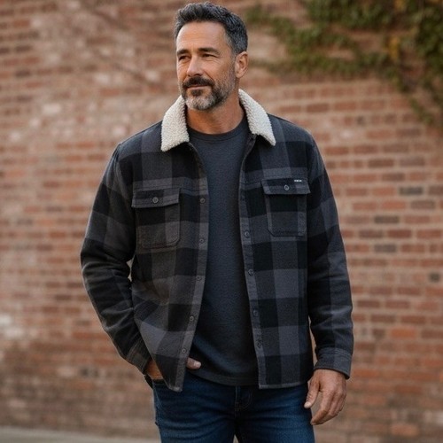 Giacca uomo rvca nera quadri - giacca,