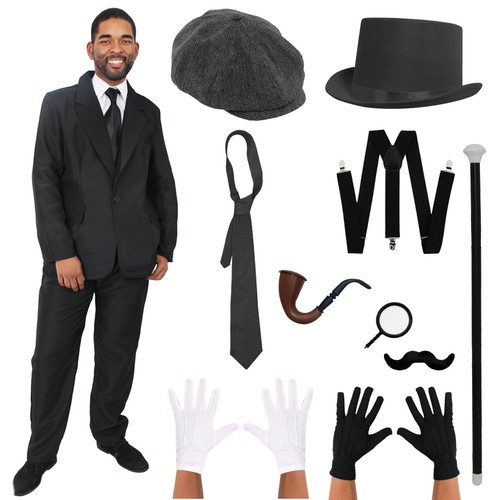 Costume tuta uomo nero - costume,