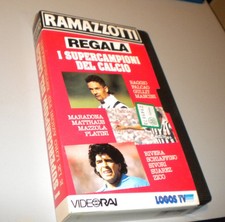 RAMAZZOTTI regala I SUPERCAMPIONI DEL CALCIO - Video Rai - VHS anni 90