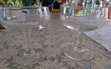 Coppia Coppe Bicchieri Vermouth Rosso Antico