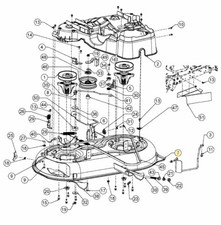 Piatto di taglio nero 92 cm ORIGINALE MTD trattorino tagliaerba LT1 NS92 683-069