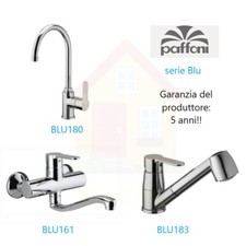 MISCELATORE BLU PAFFONI MADE IN ITALY RUBINETTO CUCINA OTTONE CROMATO