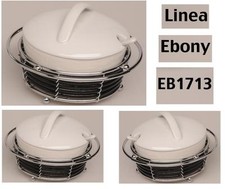 BOMBONIERA ZUCCHERIERA in FILO di ACCIAIO & PORCELLANA con CUCCHIAINO EB1713