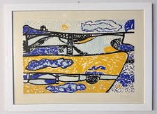 Quadro serigrafia Antonio Vangelli 50x70cm, i ponti , in cornice