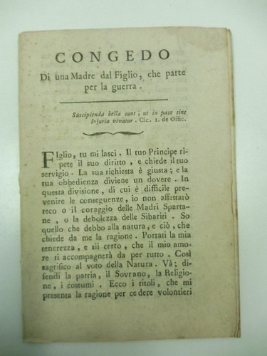 Congedo una madre - di, dal