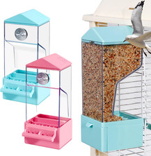 2PCS Mangiatoia Automatica per Uccelli,Antispreco Distributore Di Mangime per Uc