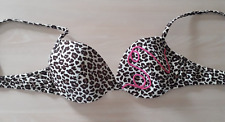 Reggiseno costume da bagno stampa animalier leopardato e fuxia t. 3 bikini donna