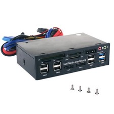 5.25inComputer Multifunzione Cruscotto Media Pannello Frontale Velocità Lettore Schede USB