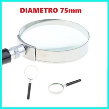 LENTE DI INGRANDIMENTO CRISTALLO 75 MM LETTURA DIOTTRIE FRANCOBOLLI MODELLISMO