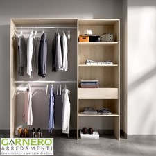 Armadio moderno allungabile aperto 160x187cm rovere camera da letto MOBIK