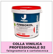 Colla Vinilica JUMBOKOL D2 Standard Ad Uso Professionale Falegnameria 5 Kg
