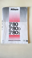 Manuale Istruzioni Nikon F 80d e F80s macchina fotografica fotografia video film