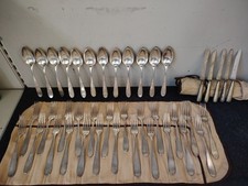 ANTICHE POSATE IN ALPACCA  - 42  PEZZI Berndorf Maggi