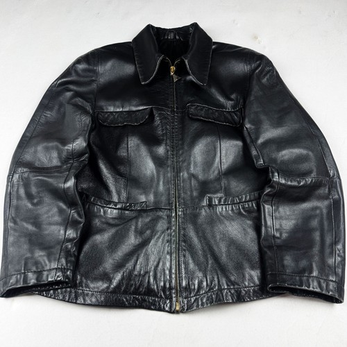 Giacca pelle nera - nera, vintage