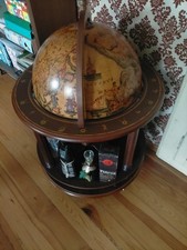 MAPPAMONDO VINTAGE BAR ANNI 70. CONDIZIONI OTTIME. CON VASSOIO SOTTOSTANTE 