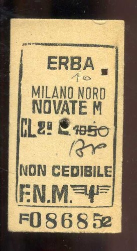 Biglietto treno ferrovia - treno,