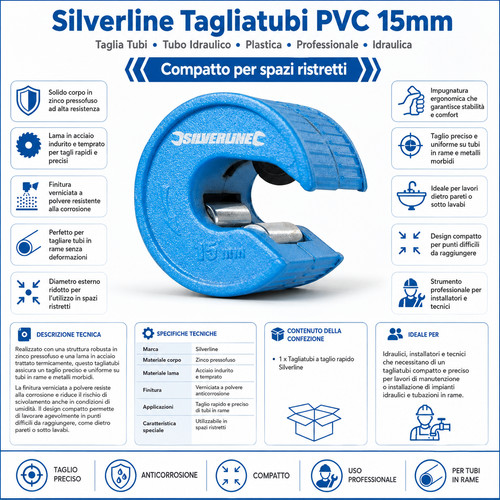Tagliatubi pvc 15mm - pvc, taglia