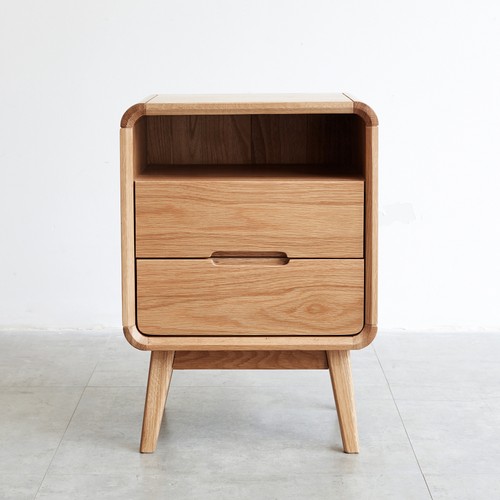 Comodino legno massello rovere
