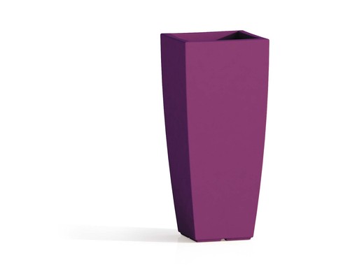 Vaso resina quadrato stilo - in,