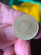 Moneta 50 centesimi  di Euro  Beatrix  Koningin  Nederlanden, del 2000 - RARA - 