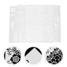 8pcs Flower FAI DA TE Stencil
