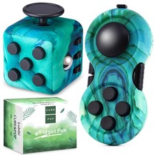 Fidget Toys Giocattolo Cubo Antistress 2 Pz Ansia Relief Gioco Adulti e Bambini