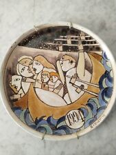 ELIO SCHIAVON   piatto in ceramica - Diam. cm. 32 . decorato a mano