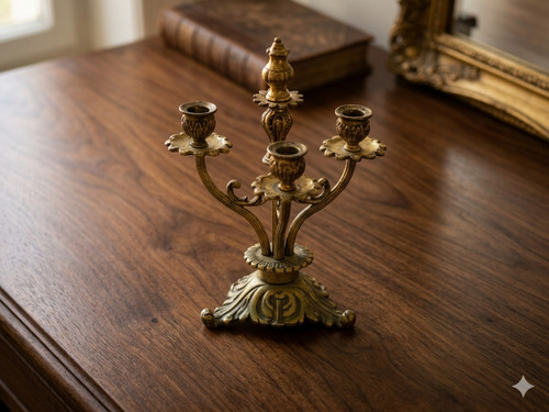 Candelabro vintage ottone - candelabro,