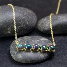 Set lunetta opale nero etiope