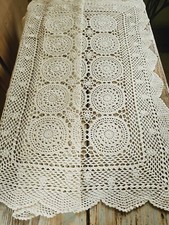 Tovaglia Tovaglietta 80x71 Cotone  Uncinetto Filet 