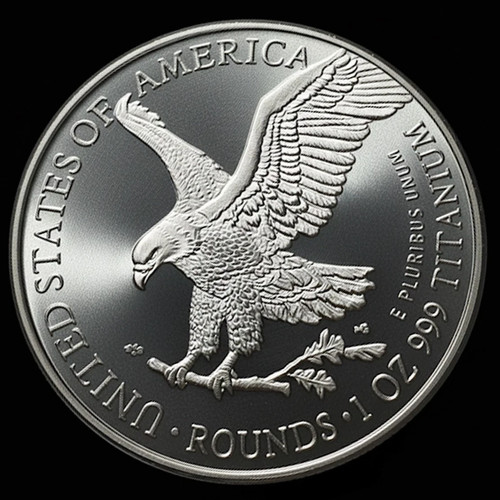 Titanium silver eagle - ",