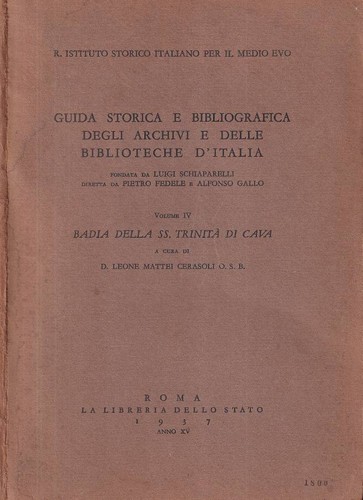 Badia della trinità di - ss.,