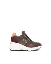 Sneakers Nero Giardini donna in pelle con zeppa multicolor I411494D