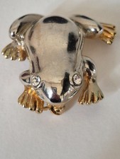 Spilla rana vintage argento - spilla,