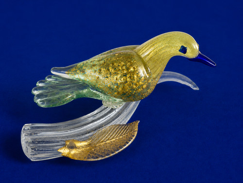 Uccello vetro murano con - murano,