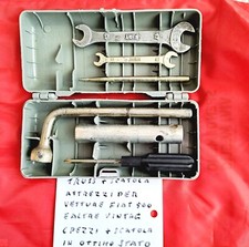 SCATOLA TROUSSE FIAT 500 600 850 124 125 127 128 COMPRESA DI 6 ATTREZZI Vintage