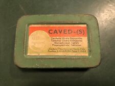 Vintage CAVED-(S) Medicine Tin Box scatola scatolina medicine metallo epoca
