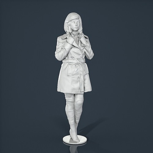 Unpainted resin figurine