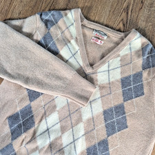 Maglione Alan Paine Kauffman's Cashmere Uomo Taglia L Pullover Cachi Beige - UK 42