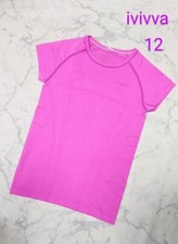 Splendida maglietta rosa ivivva manica corta pattinaggio artistico abbigliame...