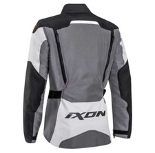 Giubbotto Donna Moto In Tessuto Ixon SICILIA LADY Nero Grigio Rosso